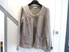 GILET EN LAINE BEIGE T 1 GERARD DAREL