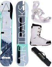 AIRTRACKS Femmes Snowboard Set Drom Rocker+Fixation Masterw+Bottes + Sac / 140