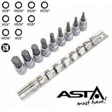 9 embouts à douilles 6 pans en pouces US-GB 1/8 à 1/2 clé cliquet 3/8" BTR ALLEN