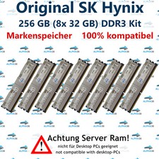 256 GB (8x 32 GB) Lrdimm ECC