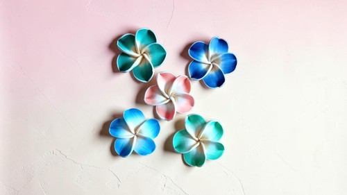 Fleurs pâte fimo magnets - fleurs,