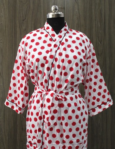 Robe nuit kimono coton - nuit, en
