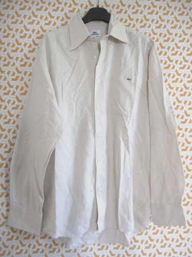 Chemise lacoste crème - lacoste,