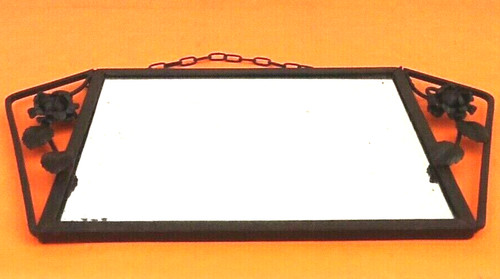 Art déco miroir mural fer - ,