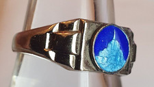Belle bague souvenir de pélerinage années 30 "Le Mont Saint Michel"