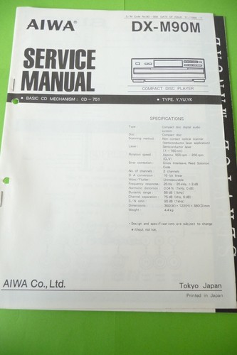 Manuel service pour aiwa - pour,