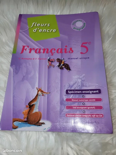 Livre scolaire fleurs - livre,