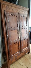  Portes encadrées noyer 1886 armoire placard idéal château manoir 