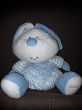 LB / Doudou Peluche Luminou Lapin Bleu Blanc Occasion