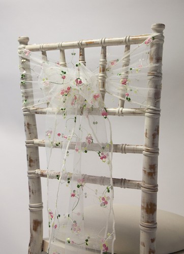Nœud chaise organza - nœud, en