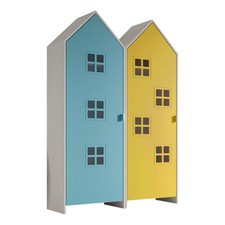 Pack - 2 Armoires Enfant "Casami Bruges" 171cm Bleu & Jaune
