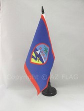 DRAPEAU DE TABLE GUAM 21x14cm - PETIT DRAPEAUX DE BUREAU AMÉRICAIN 14 x 21 cm -
