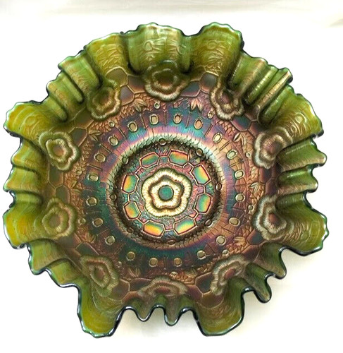 Ancienne coupe verre irisé - coupe,