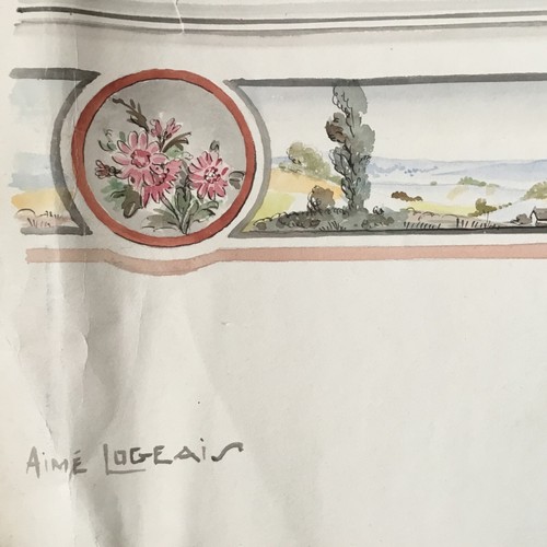 Aimé logeais grande aquarelle - grande,