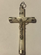 Petite Croix Ancienne Nacre Et