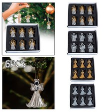 Lot de 6 décorations à suspendre pour sapin de Noël, portes d'hiver, nouvel