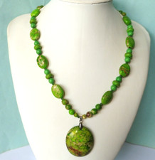 Collier en Turquoise du Moyen Orient - 170.Cts- 45cm- sur Argent massif