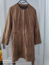 Manteau long en cuir souple