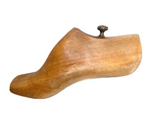 Forme à chaussure XIXem, embauchoir en bois, taille 37.4, pied droit