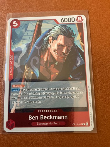 Carte one piece ben beckman - ben,
