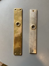 Lot 2 plaque de propreté laiton? doré de porte Vintage