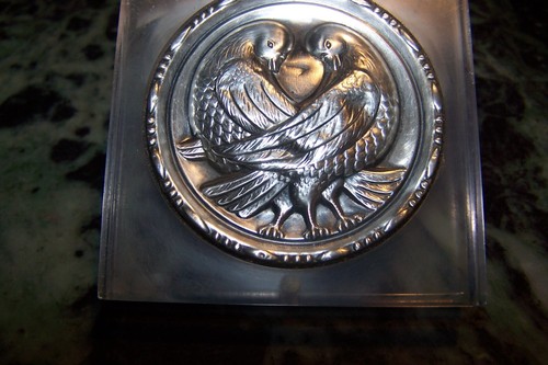 Ancien poudrier miroir - /,