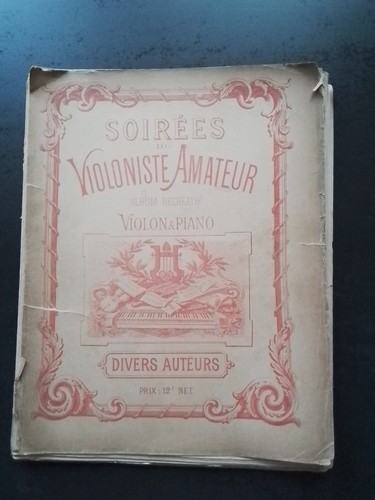 Partition ancienne soirees - ancienne,