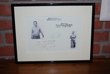 CADRE SOUVENIR DU 4/10/ 2001 VISITE DE JEAN PIERRE TALBOT ALIAS TINTIN DEDICACE