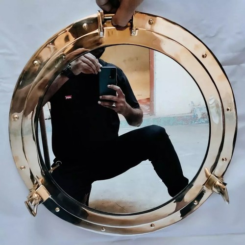 Ancien miroir bateau à - ancien,