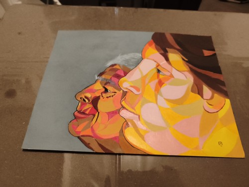 Portrait cubiste contemporain - portrait,