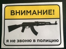 autocollant AK-47 kalachnikov