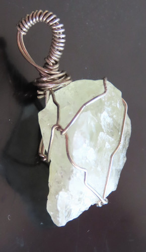 Collier suspendu topaze jaune