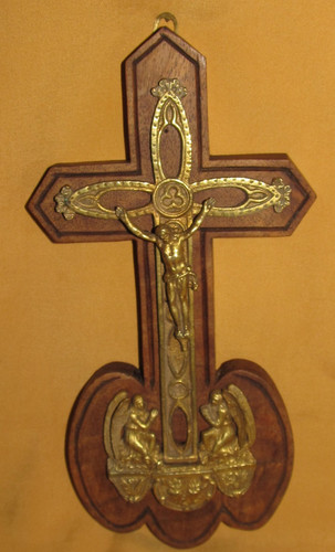 Crucifix ancien bronze - ancien, en