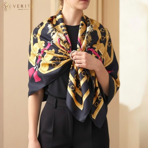 Rare vintage foulard soie - en,