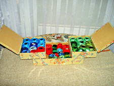 Boite couture Travailleuse Shabby PLEINE 30 bobines Fil Coton Perlé DMC VINTAGE