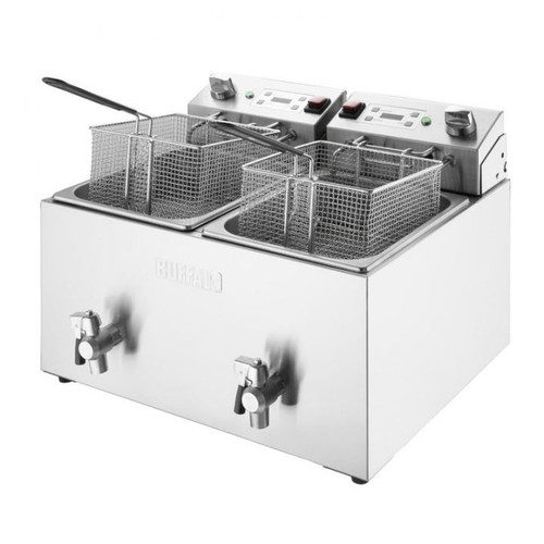 Friteuse inox double 8 - friteuse,
