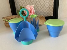 724⚜️ Service Set Trio de Table Apéritif Tupperware en Plastique