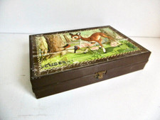 ANCIEN JEU DE CUBES EN BOIS COFFRET  PLASTIQUE OU BAKELITE 27 x 18,5 cm