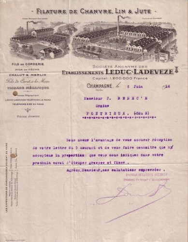 Champagne lettre leduc - champagne,
