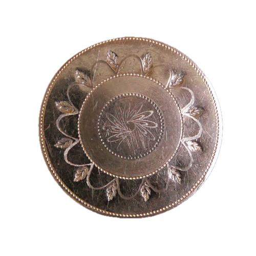 Bouton ancien cuivre estampé - ancien-,