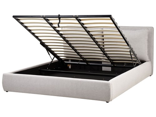 Lit double moderne tissu - lit,