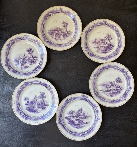 Lot vintage plates signed - lot,