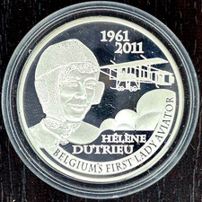 Monnaie - 5 EUROS - HÉLÈNE DUTRIEU - BELGIUM'S FIRST LADY AVIATOR - 1961-2011
