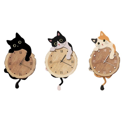 Horloge murale chat avec - chat,