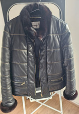 A vendre Blouson cuir noir et fourrure Sprung Frères Paris Taille 40