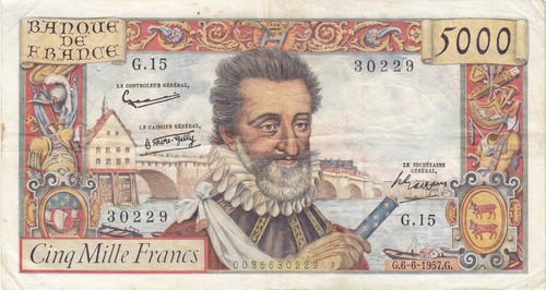 5000 francs henri du - 5000,