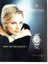 PUBLICITE ADVERTISING 027  2006  la montre Tag Heuer  aquaracer & Uma Thurman