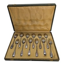 Service à café argent massif 12 cuillères 200 grammes