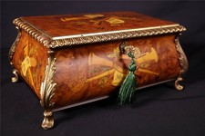 Ancienne boite à musique en bois Reuge 72 notes 3 parties mouvement musical m...