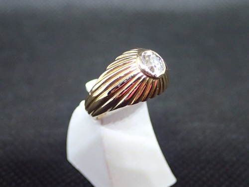 Bague jaune 750 ème - bague, en